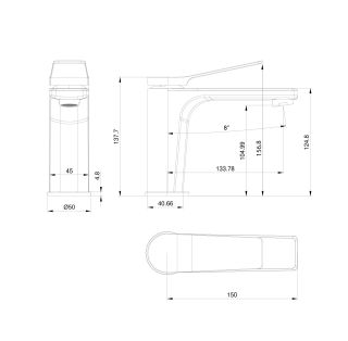 Смеситель для раковины Wonzon & Woghand WW-XH-012-MB чёрный матовый